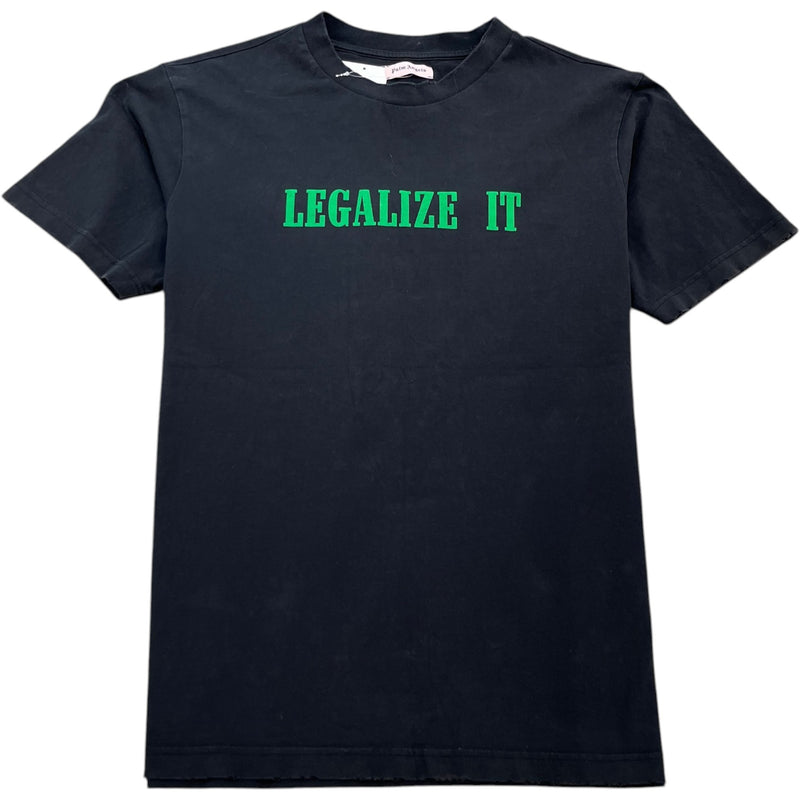 Men's Legalize It Distressed T-Shirt Black Size M