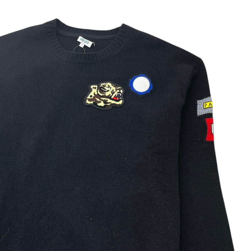 Men's Patch Logo Jumper Black Size L