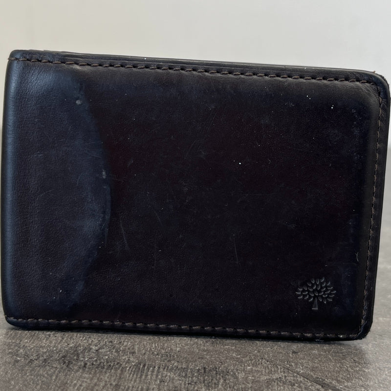 Men's Leather Logo Card Holder Brown