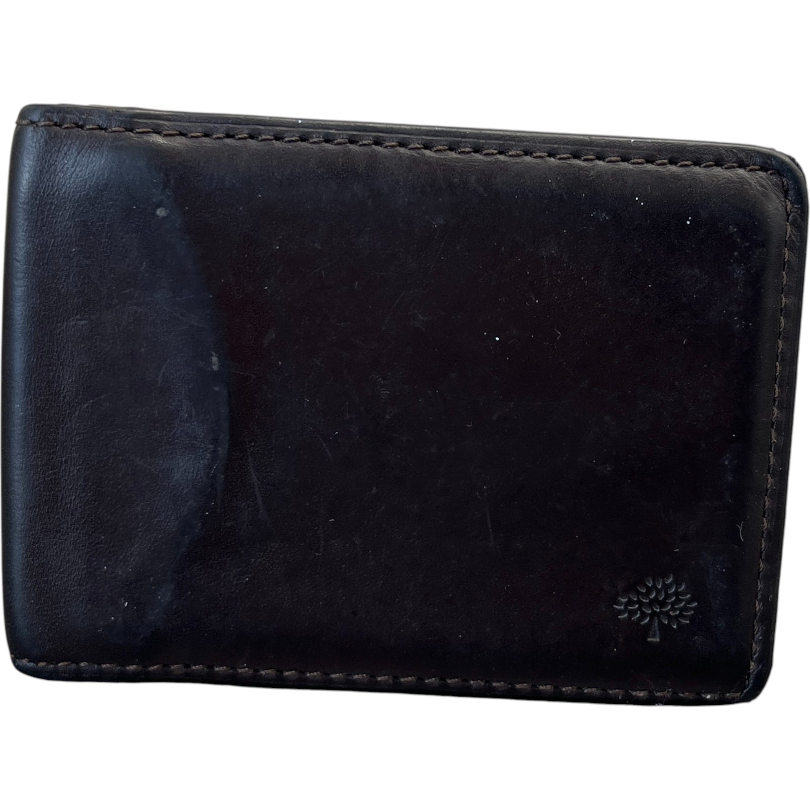 Men's Leather Logo Card Holder Brown - Photo 1