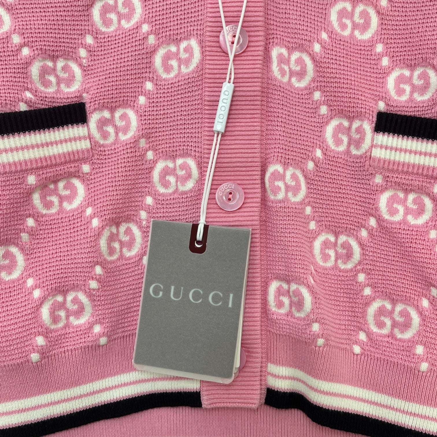 Women's Papiro Webbing Trimmed Cardigan Pink Size XS - Photo 8
