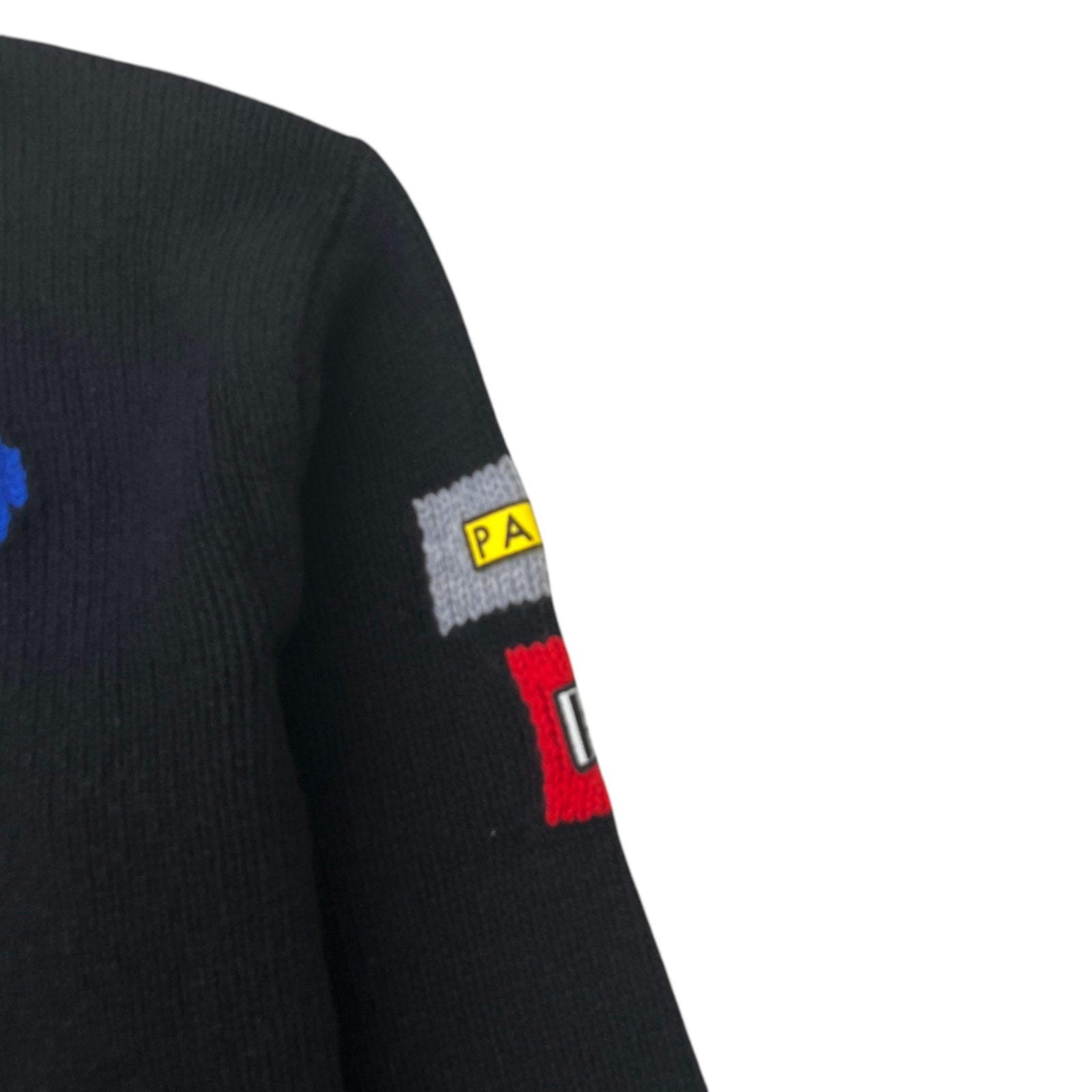 Men's Patch Logo Jumper Black Size L - Photo 6