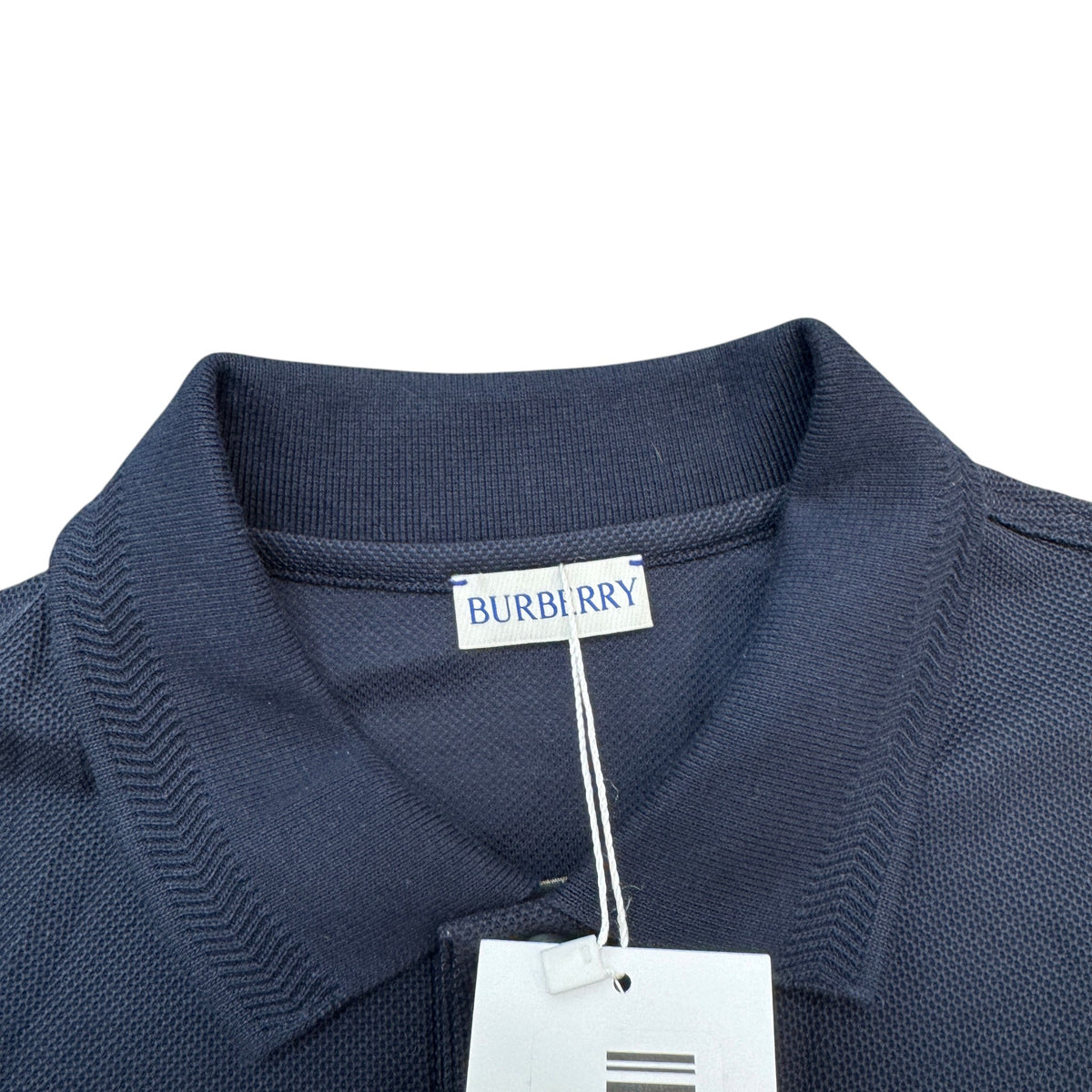 Men's Embroidered Logo Polo Shirt Navy Size M - Photo 6