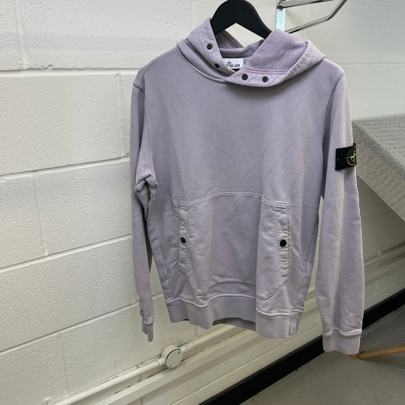 Men's Applique Logo Hoodie Purple Size M
