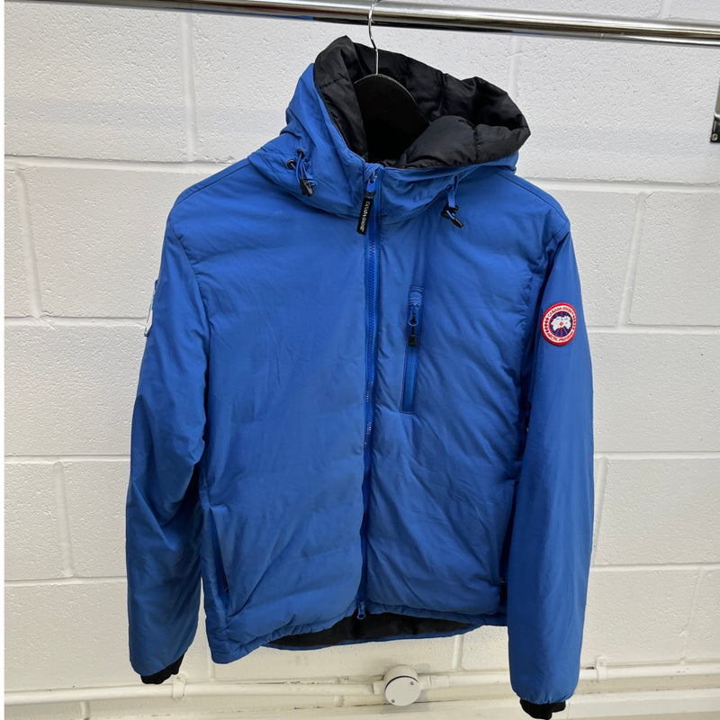 Men's Lodge Hoody Down Jacket Blue Size M