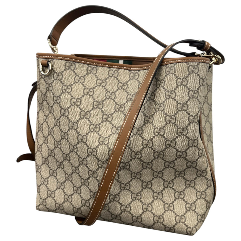 Women's GG Supreme Emblem Handbag Beige