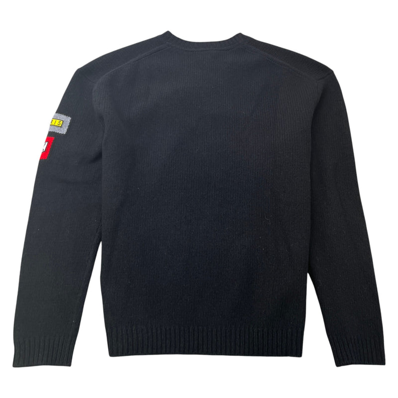 Men's Patch Logo Jumper Black Size L