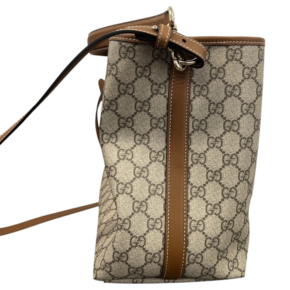 Women's GG Supreme Emblem Handbag Beige - Photo 6