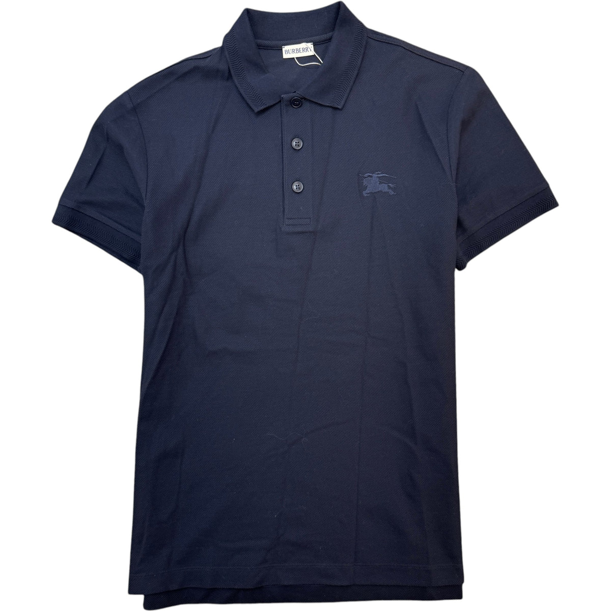 Men's Embroidered Logo Polo Shirt Navy Size M - Photo 1