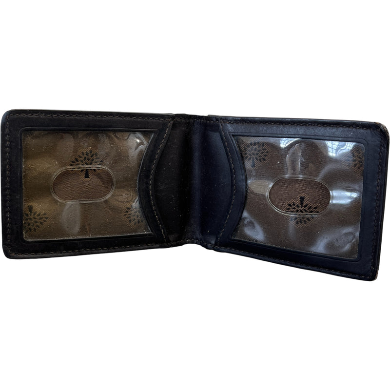 Men's Leather Logo Card Holder Brown