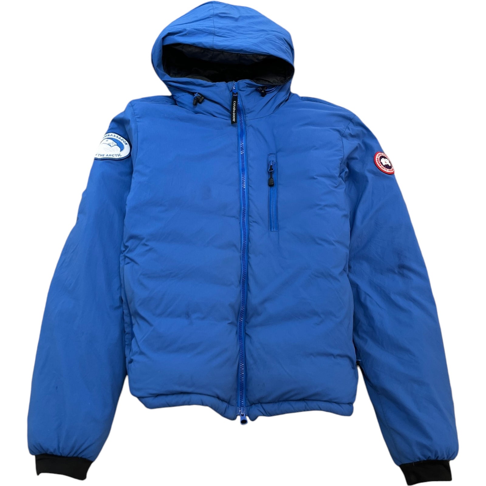 Men's Lodge Hoody Down Jacket Blue Size M - Photo 1