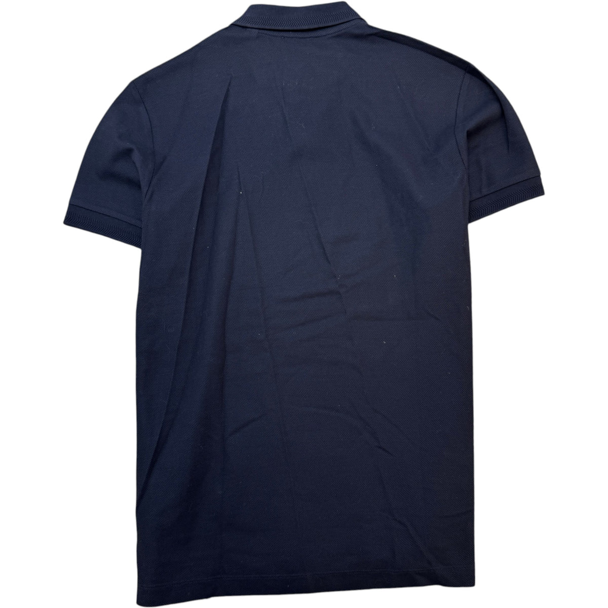 Men's Embroidered Logo Polo Shirt Navy Size M - Photo 2