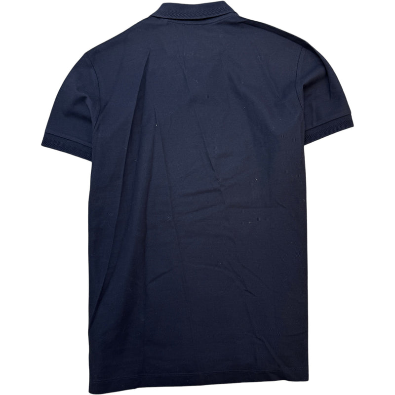 Men's Embroidered Logo Polo Shirt Navy Size M