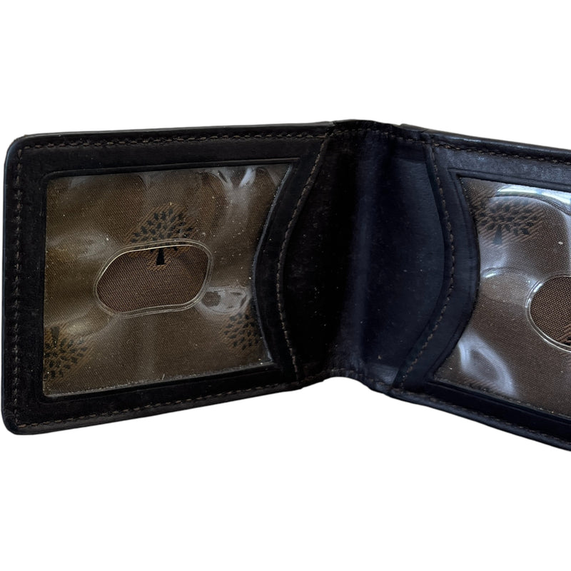 Men's Leather Logo Card Holder Brown
