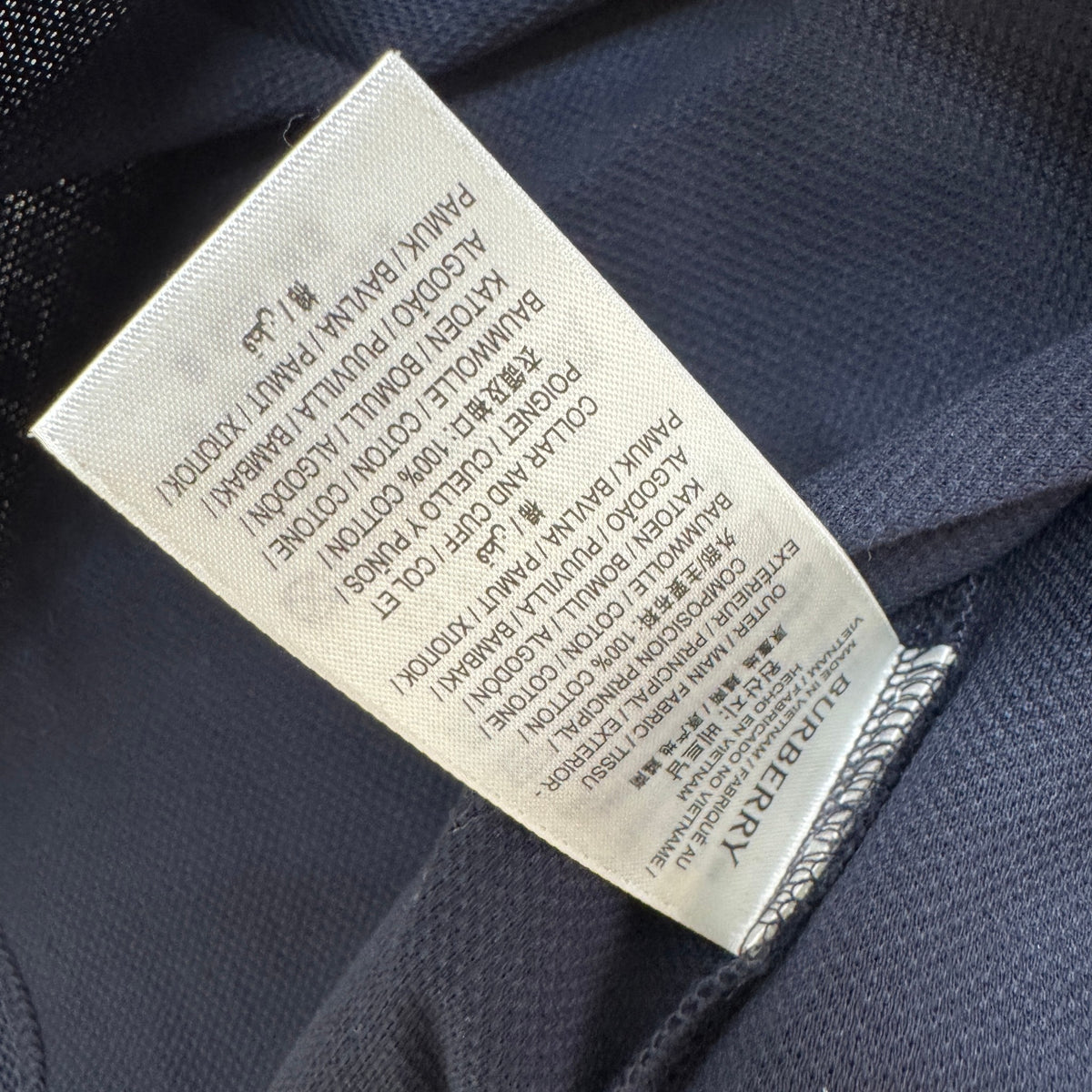 Men's Embroidered Logo Polo Shirt Navy Size M - Photo 8