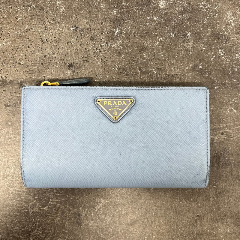 Women's Saffiano Zip Around Wallet Blue
