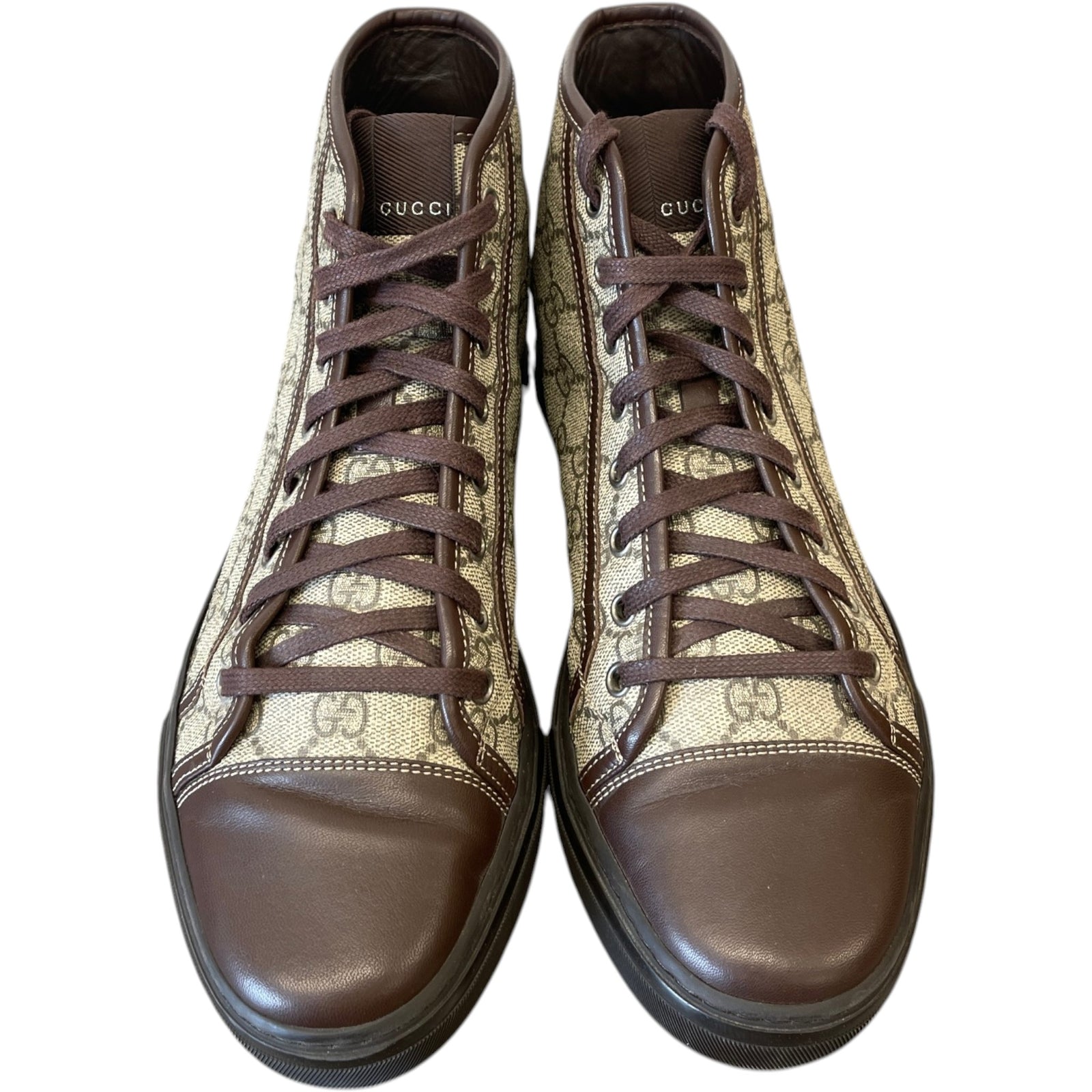 Men's Gg Supreme High Trainers Brown Size EU 41.5 / UK 7.5 - Photo 7