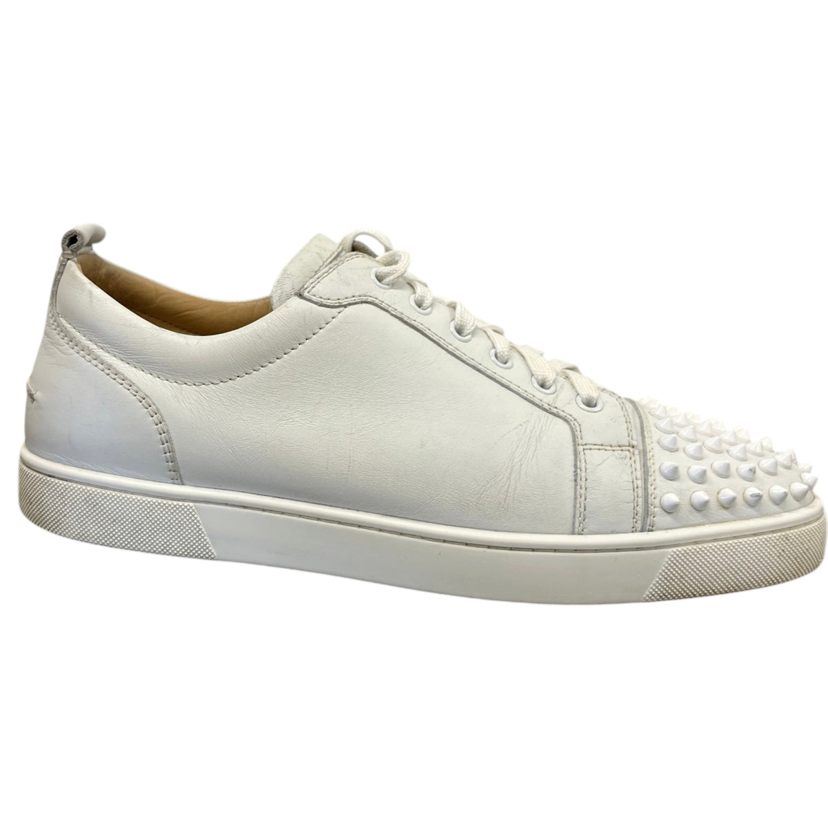 Men's Louis Junior Spikes Flat Low Trainers White Size UK 9.5 / EU 43.5 - Photo 1