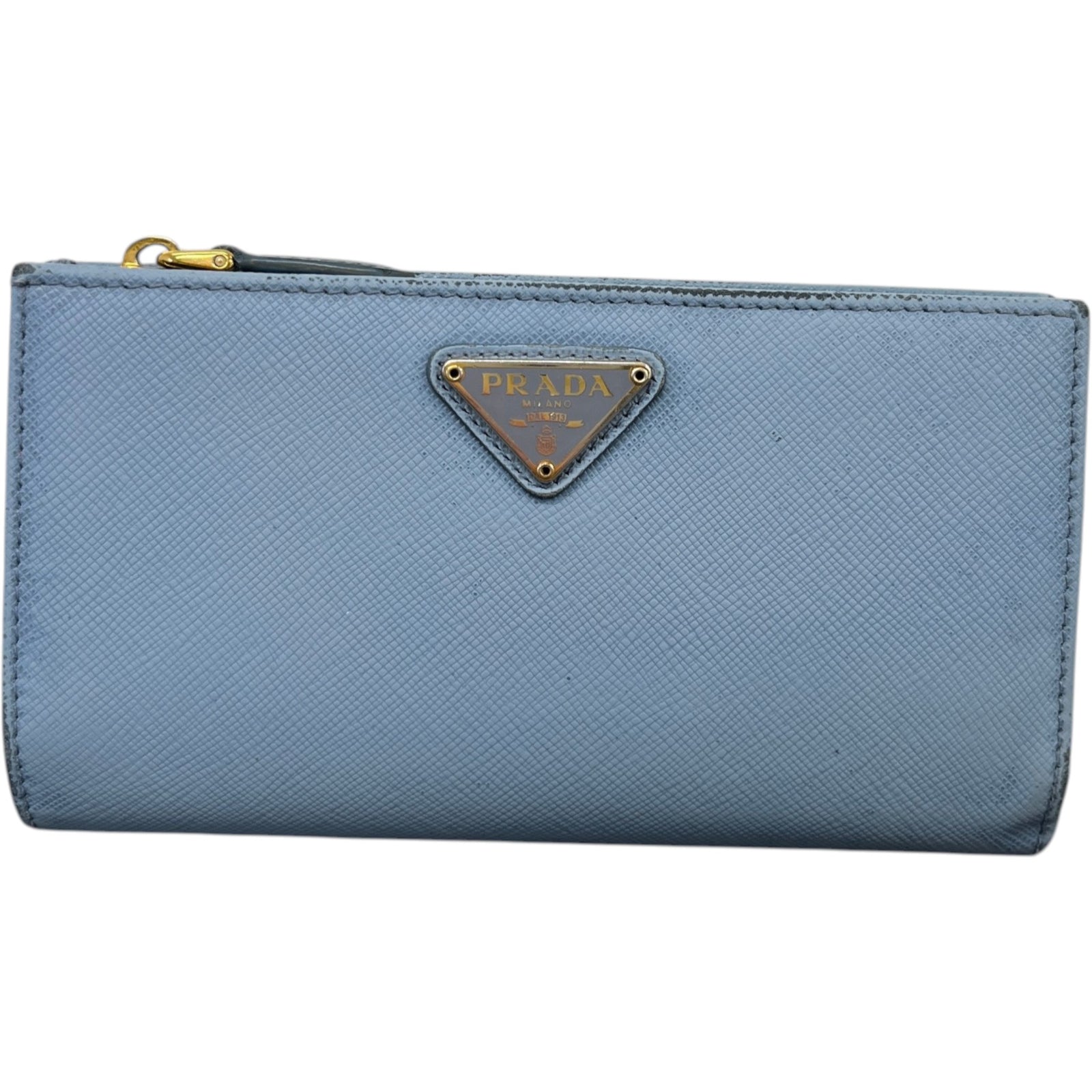 Women's Saffiano Zip Around Wallet Blue - Photo 1