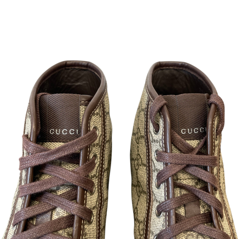 Men's Gg Supreme High Trainers Brown Size EU 41.5 / UK 7.5