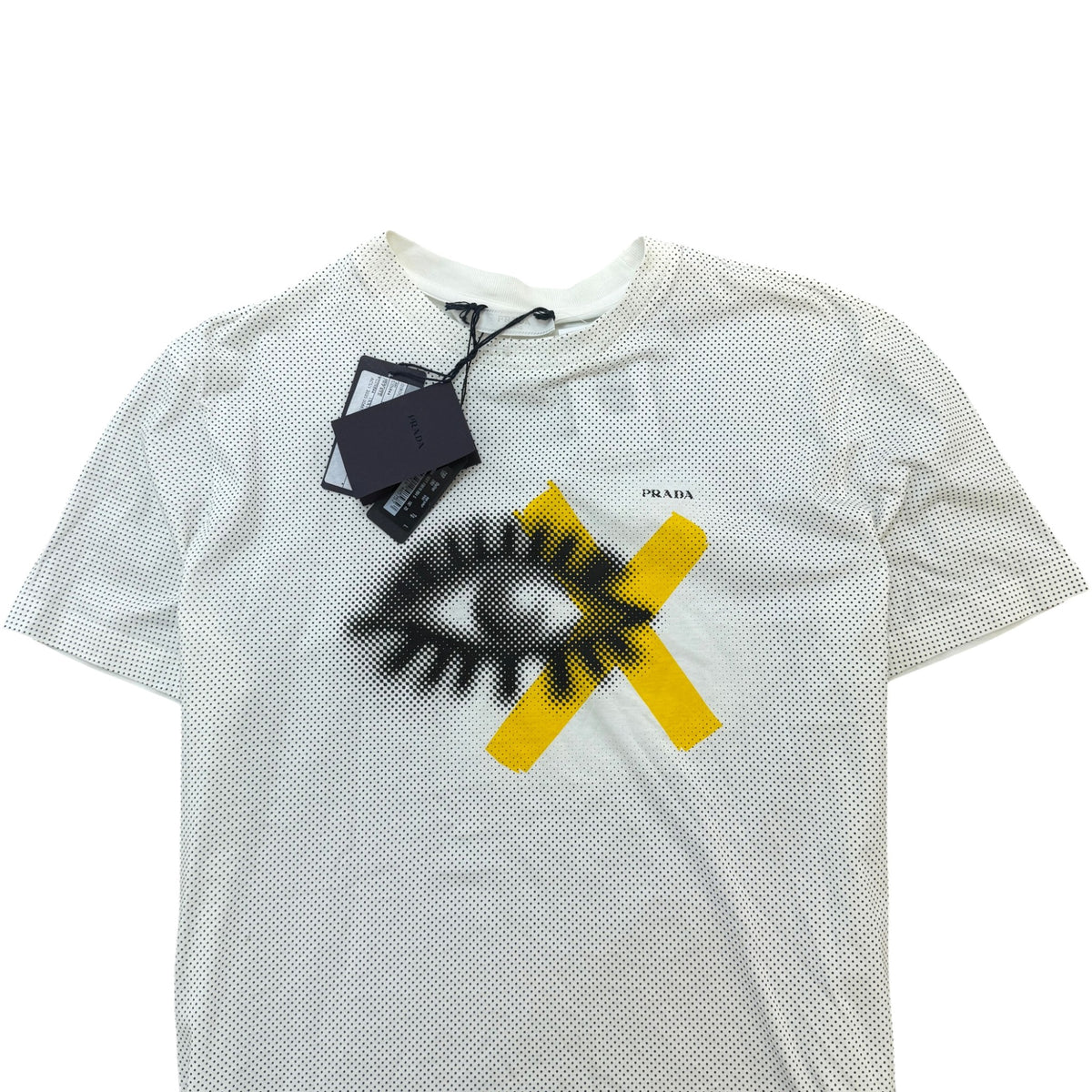 Men's Logo Print  Dot X-Ray T-Shirt White Size L - Photo 3