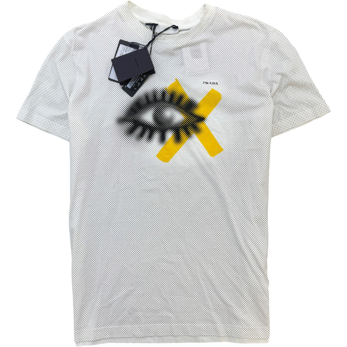 Men's Logo Print  Dot X-Ray T-Shirt White Size L - Photo 1