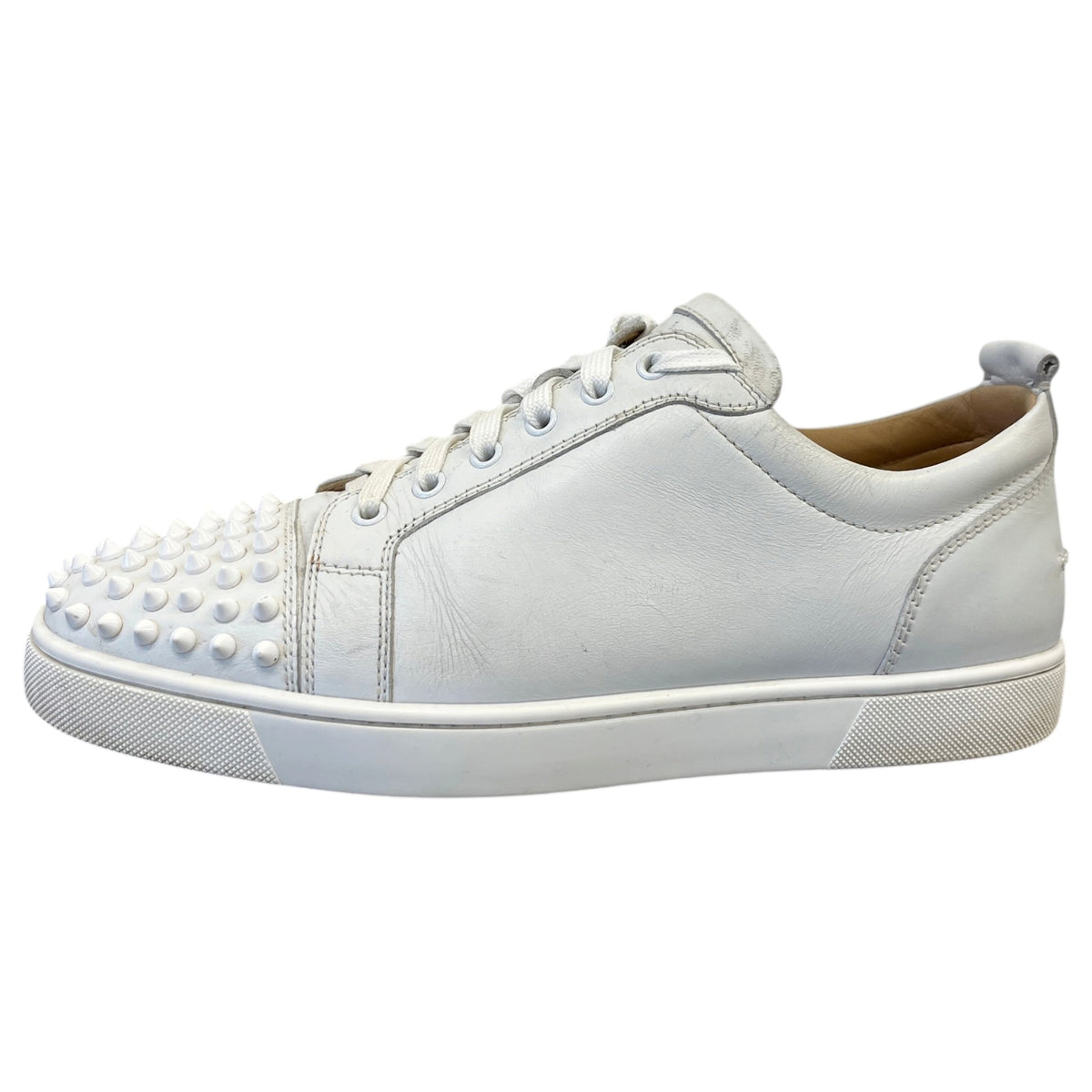 Men's Louis Junior Spikes Flat Low Trainers White Size UK 9.5 / EU 43.5 - Photo 5