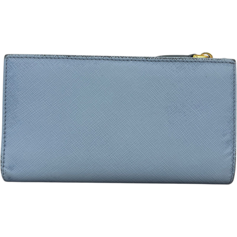 Women's Saffiano Zip Around Wallet Blue