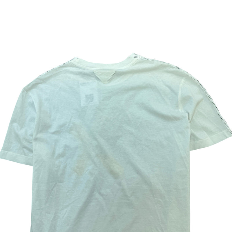 Men's Logo Print  Dot X-Ray T-Shirt White Size L