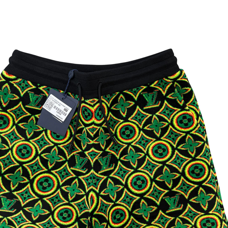 Men's Monogram Flower Shorts Green Size M / W32