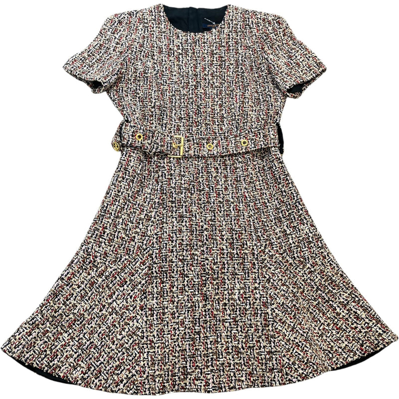 Women's Tweed Belted Skater Dress & Blazer Top Multi-Coloured Size M