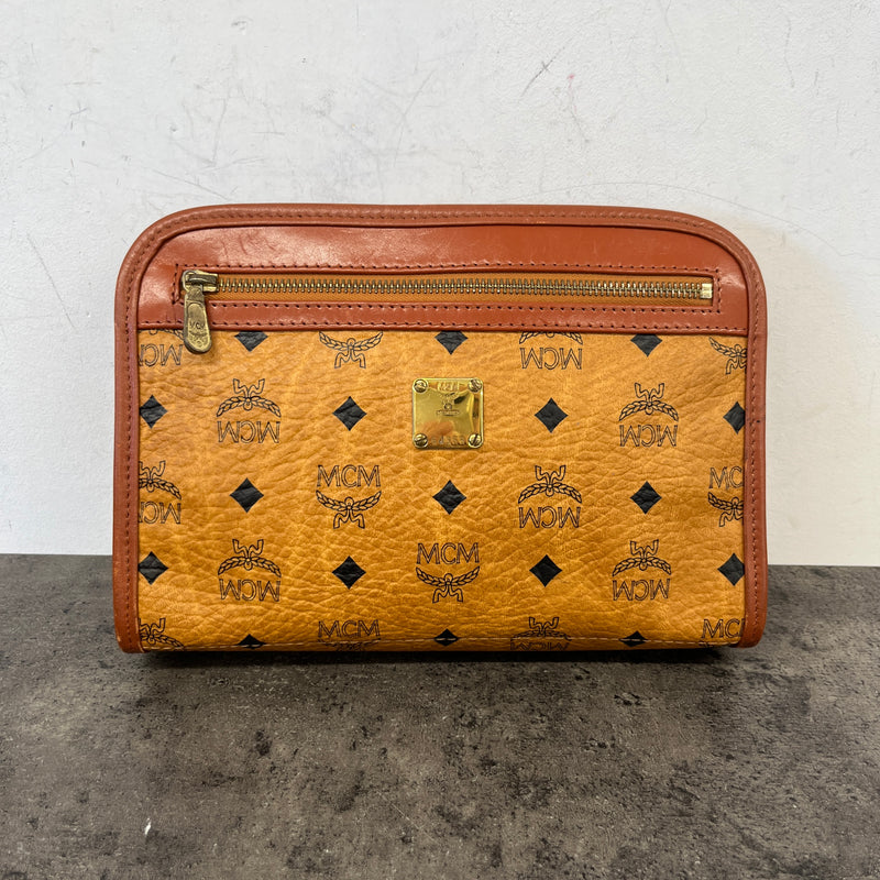 Women's Cognac Visetos Pouch Brown