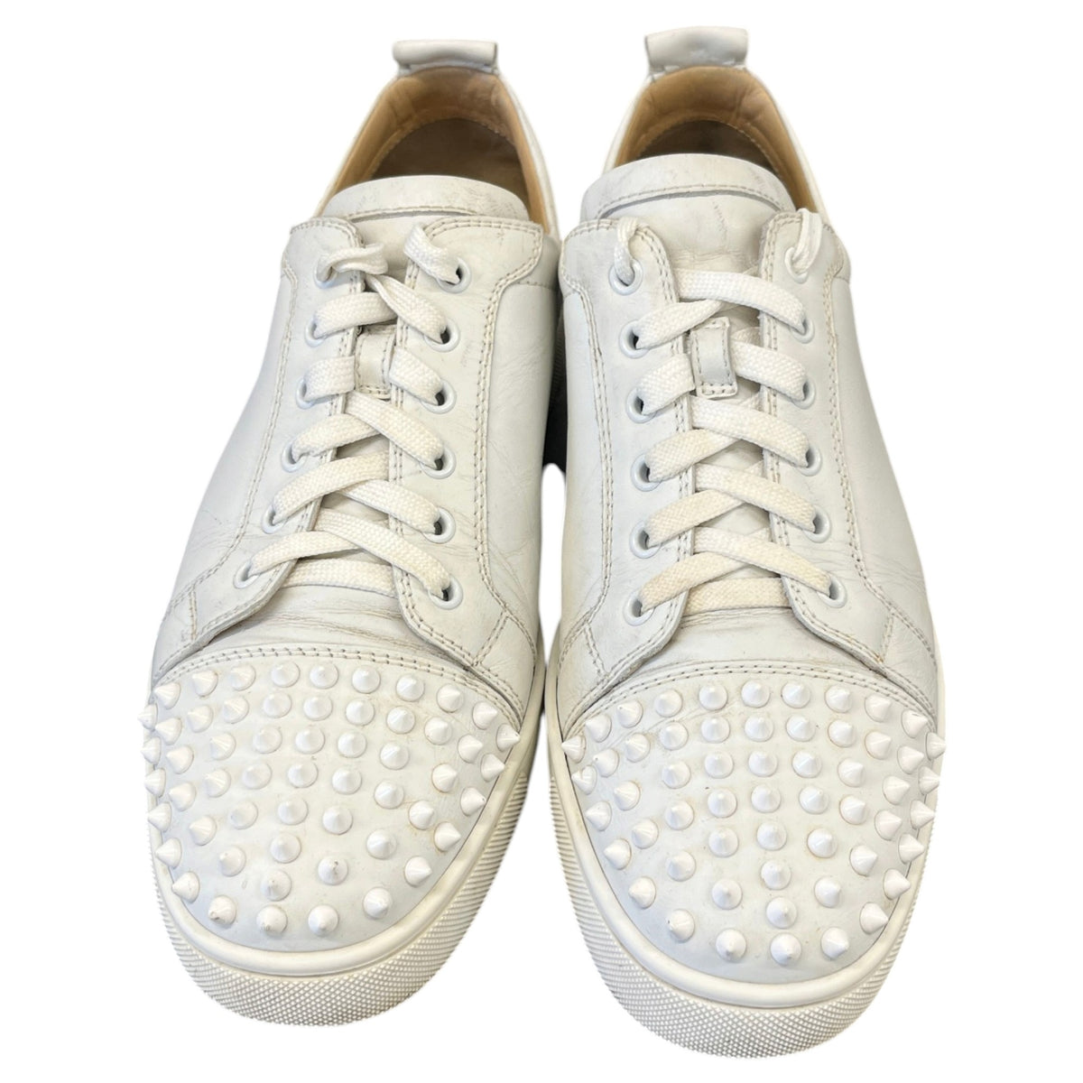 Men's Louis Junior Spikes Flat Low Trainers White Size UK 9.5 / EU 43.5 - Photo 6
