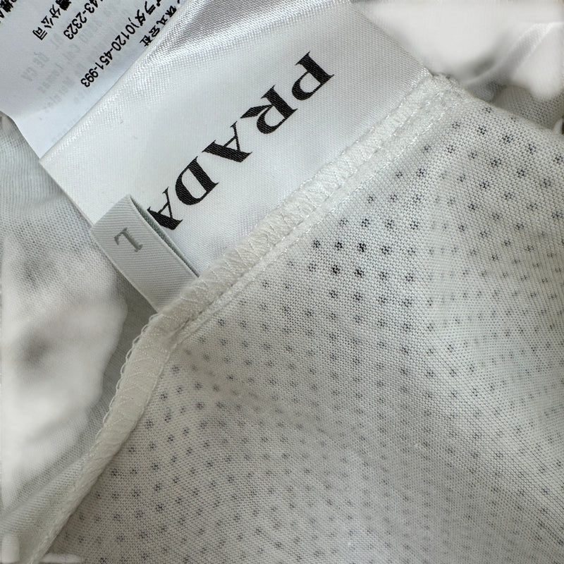 Men's Logo Print  Dot X-Ray T-Shirt White Size L