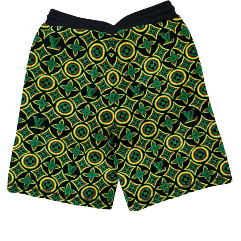 Men's Monogram Flower Shorts Green Size M / W32
