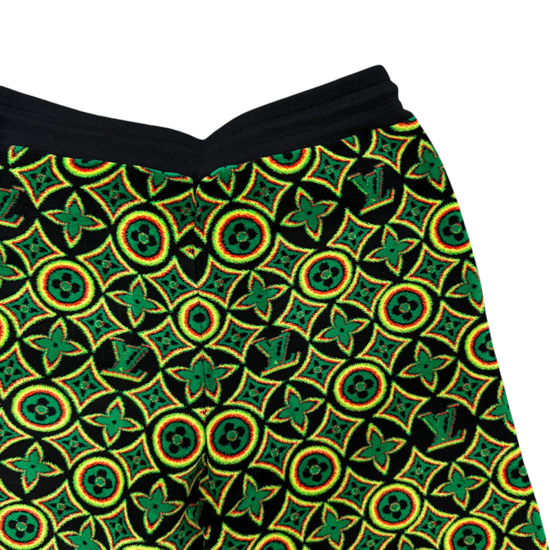 Men's Monogram Flower Shorts Green Size M / W32