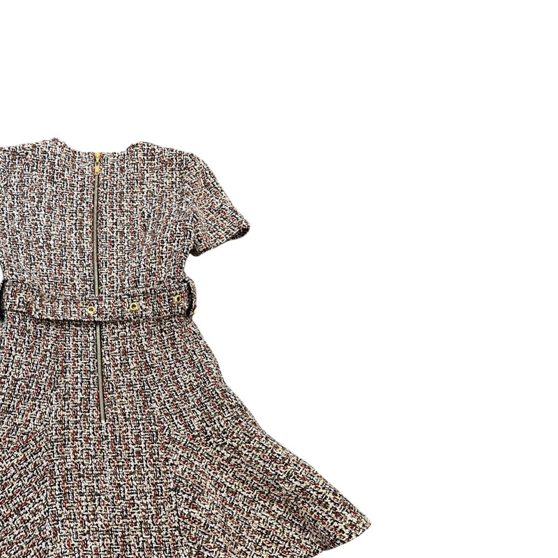 Women's Tweed Belted Skater Dress & Blazer Top Multi-Coloured Size M