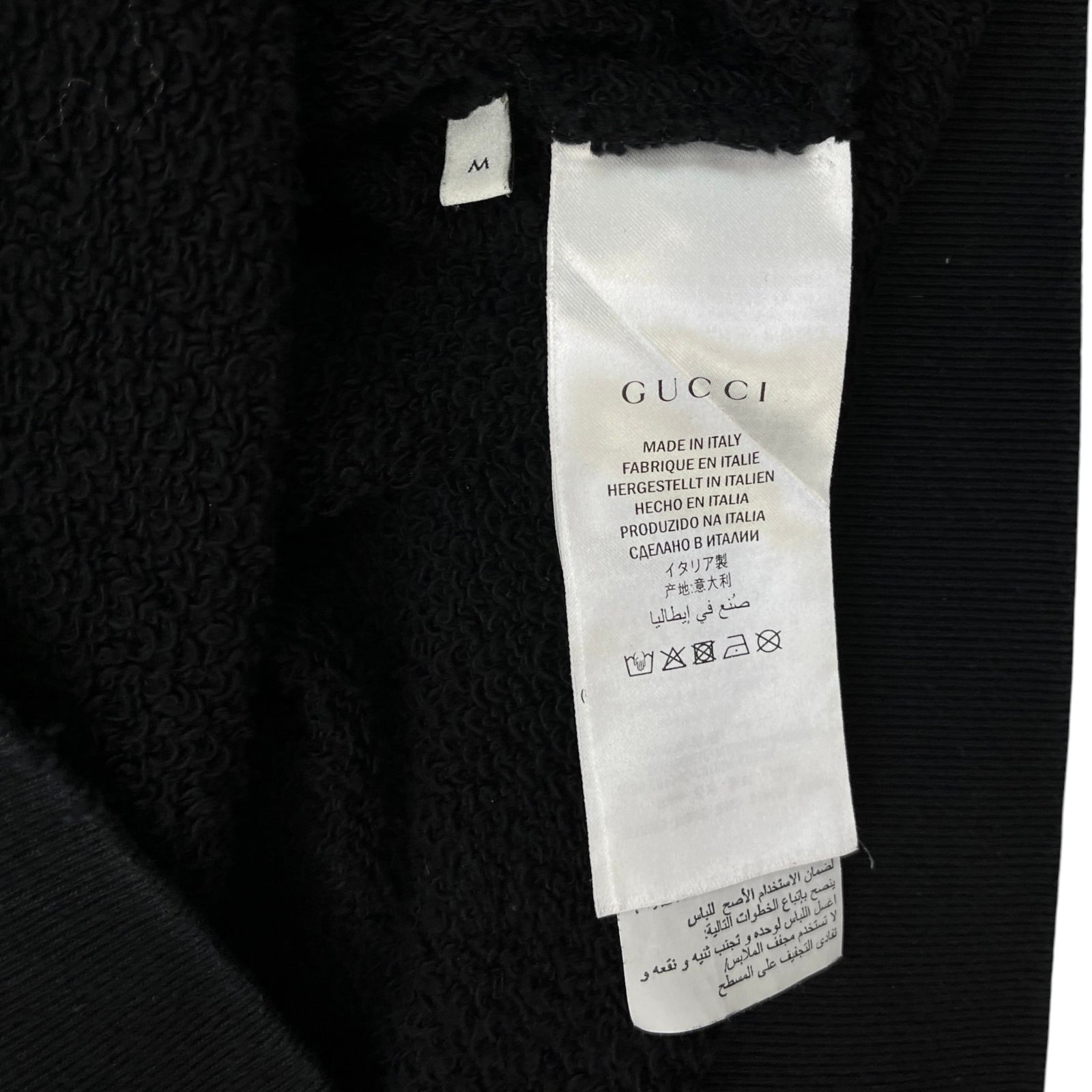 Men's Distressed Logo Print Sweatshirt Black Size M - Photo 6
