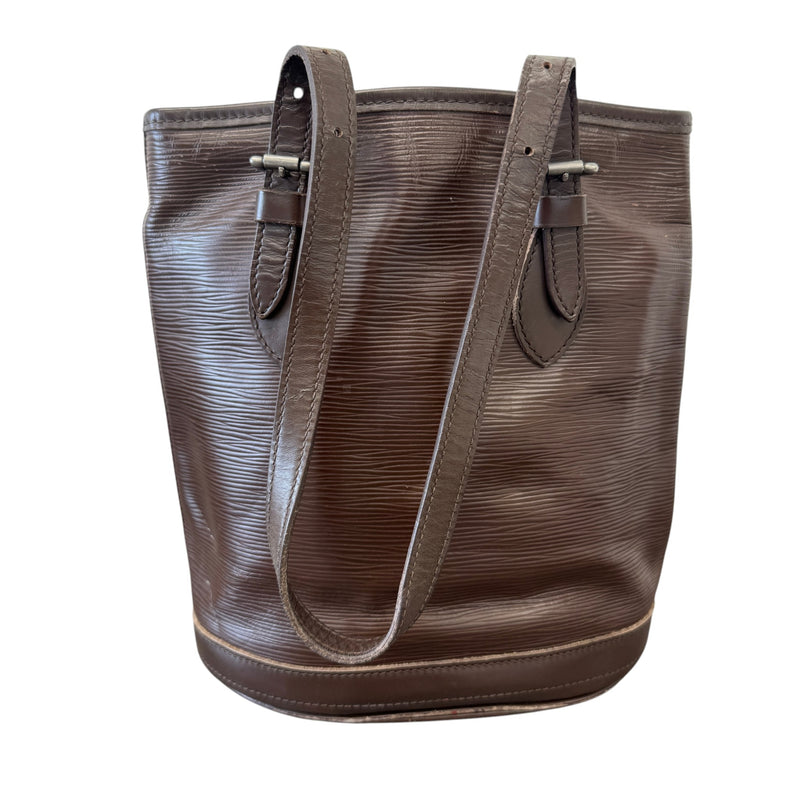Women's Epi Petit Bucket Bag Brown