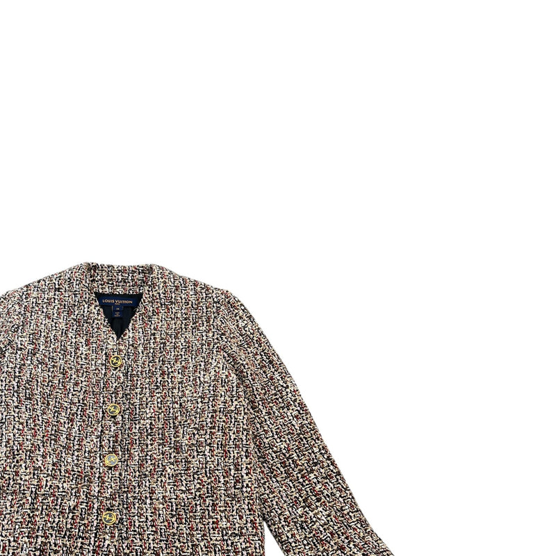 Women's Tweed Belted Skater Dress & Blazer Top Multi-Coloured Size M