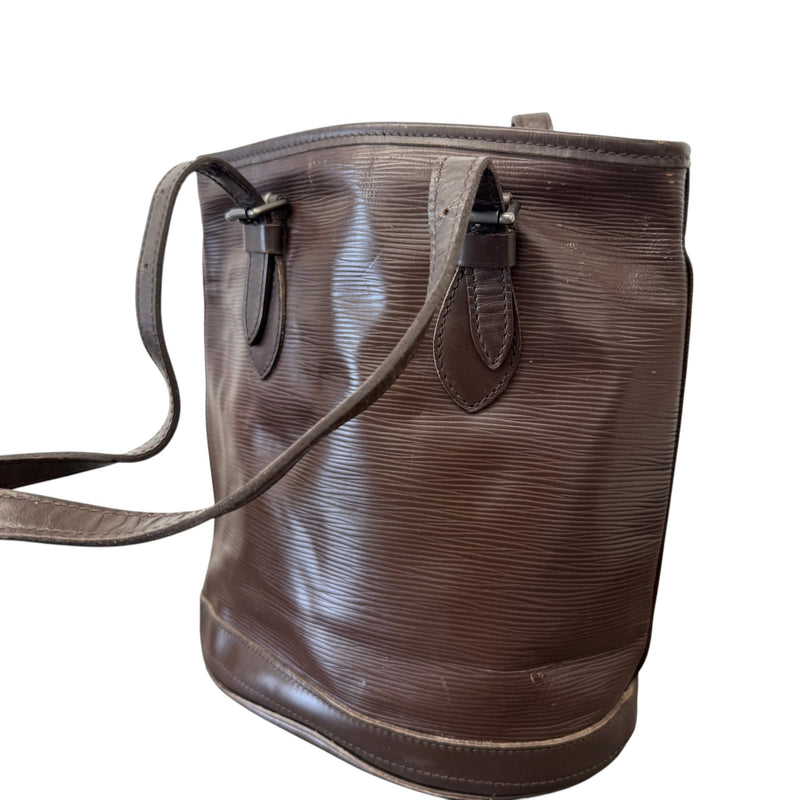 Women's Epi Petit Bucket Bag Brown