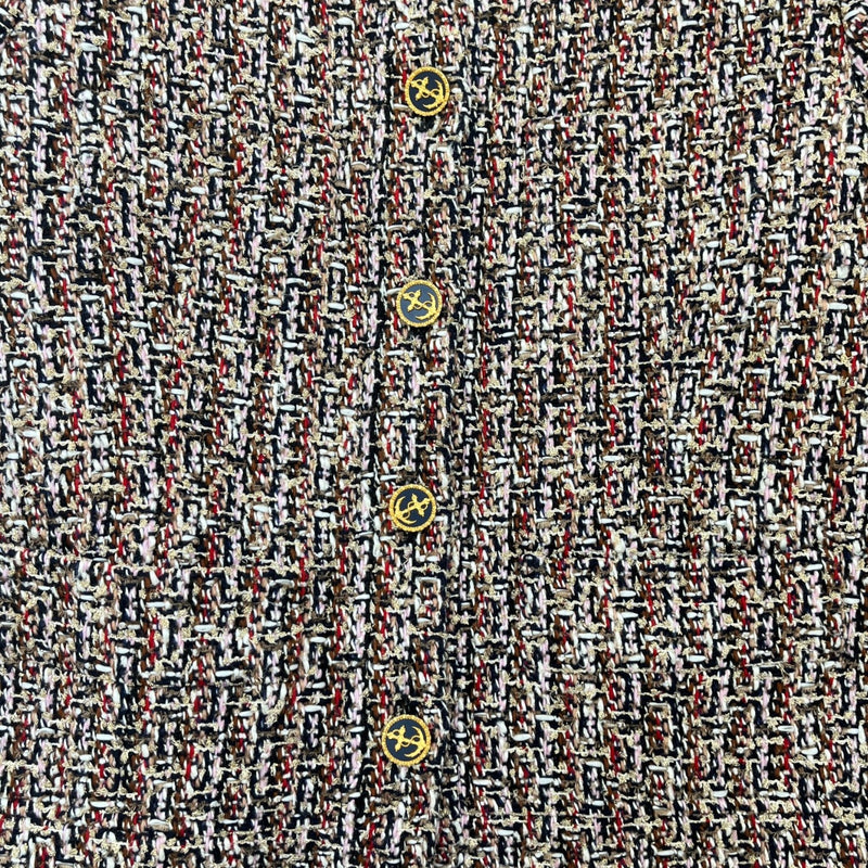 Women's Tweed Belted Skater Dress & Blazer Top Multi-Coloured Size M