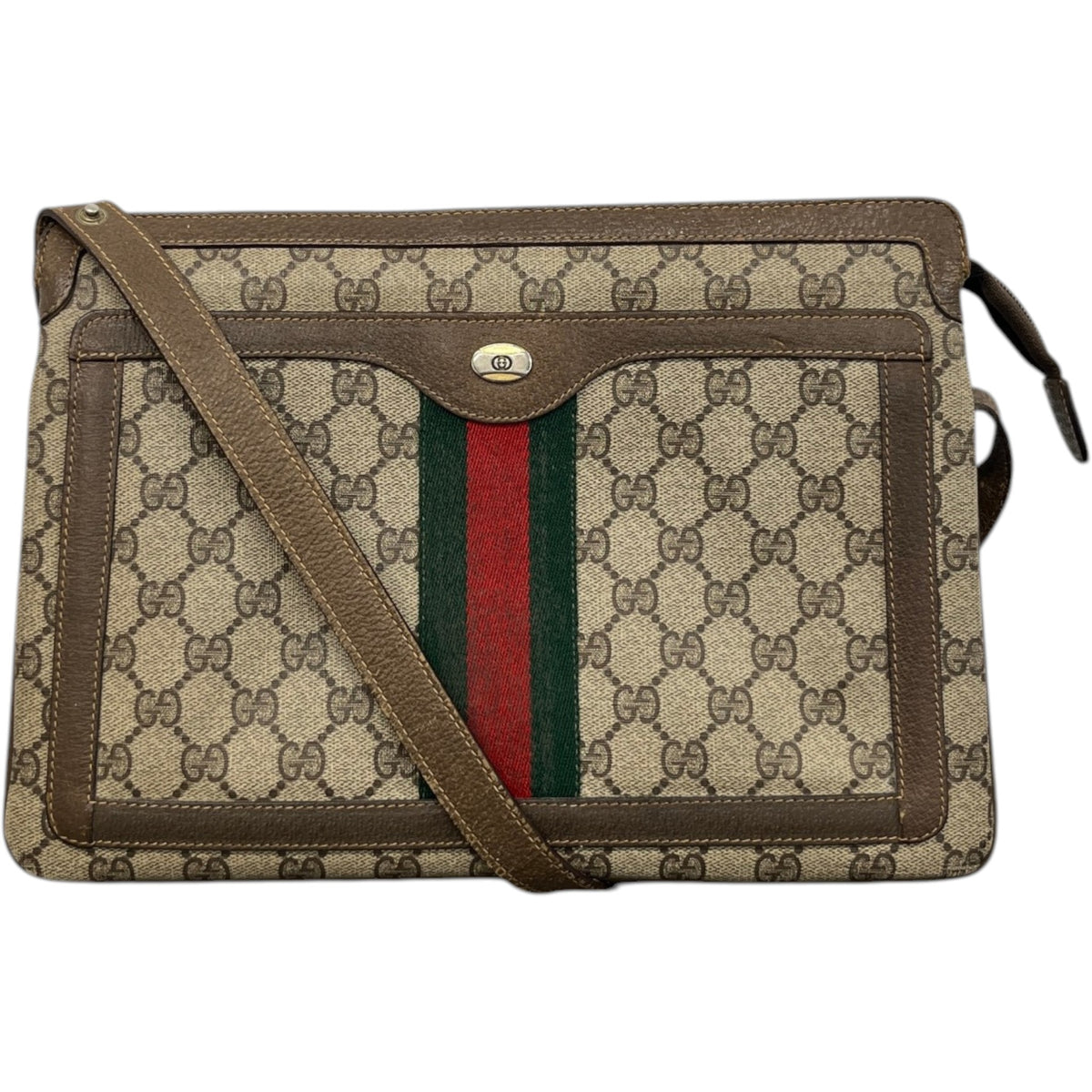 Women's GG Supreme Handbag Brown - Photo 1