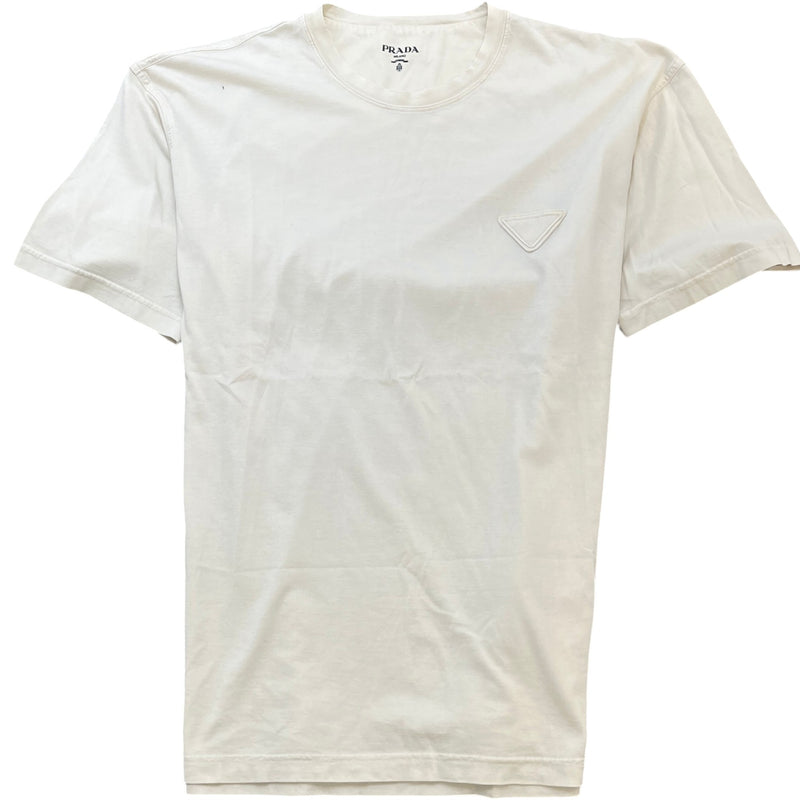 Men's Triangle Logo T-Shirt Cream Size 3XL
