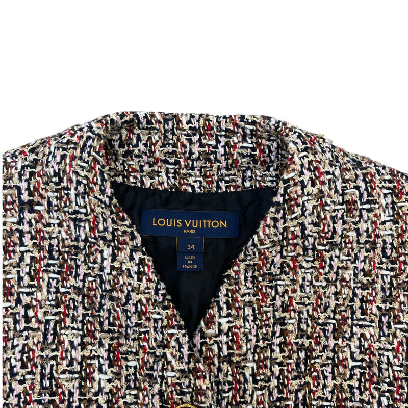 Women's Tweed Belted Skater Dress & Blazer Top Multi-Coloured Size M