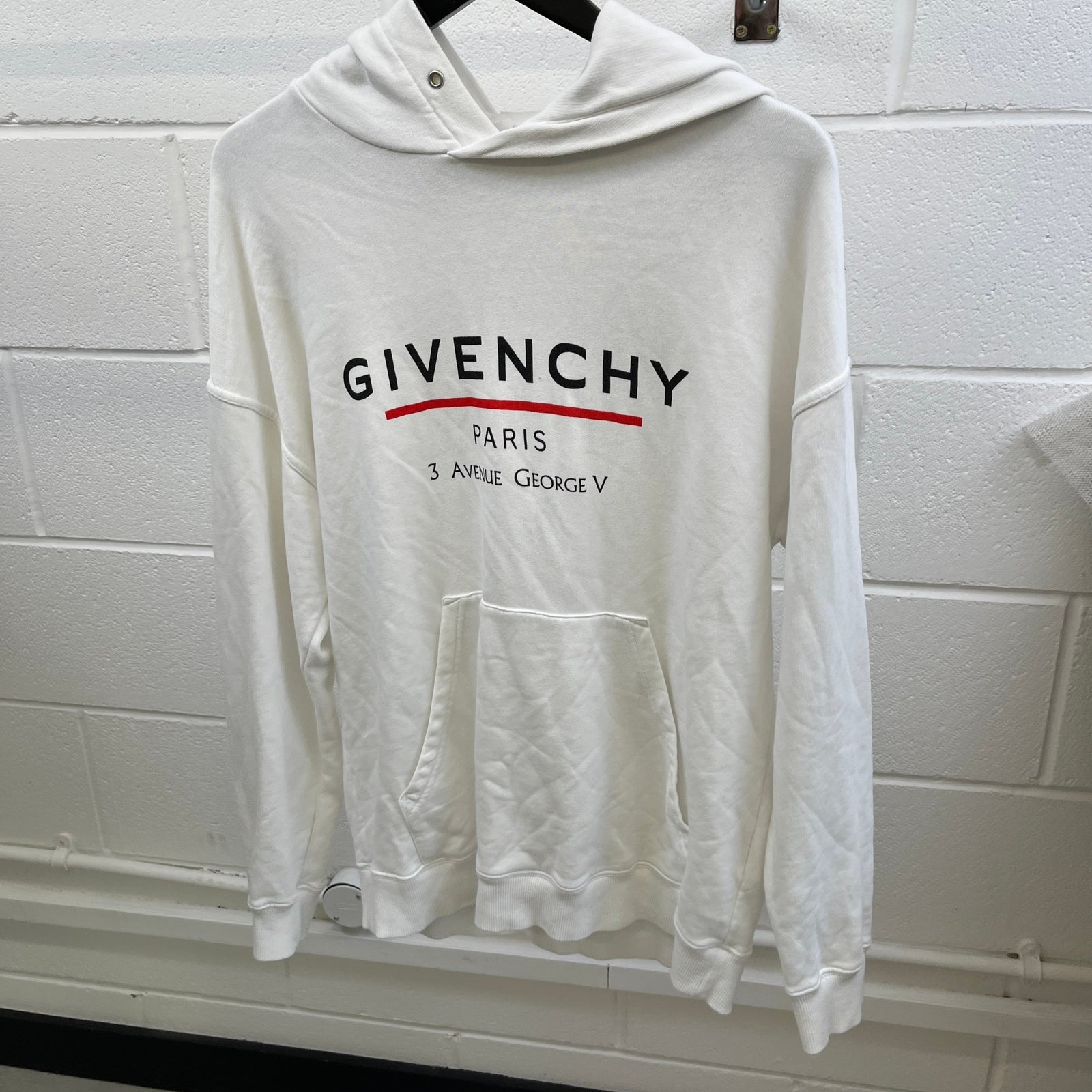 Men's 3 Avenue George V Hoodie White Size S - Photo 7