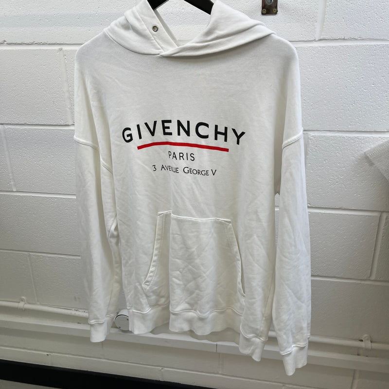Men's 3 Avenue George V Hoodie White Size S
