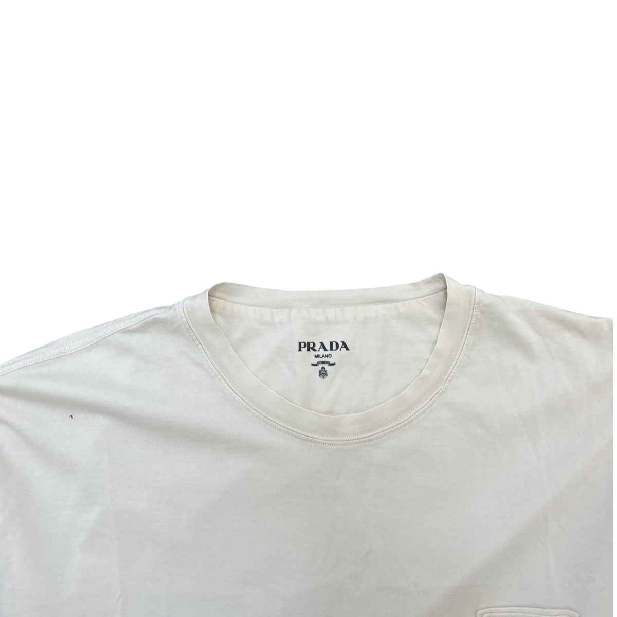 Men's Triangle Logo T-Shirt Cream Size 3XL - Photo 5