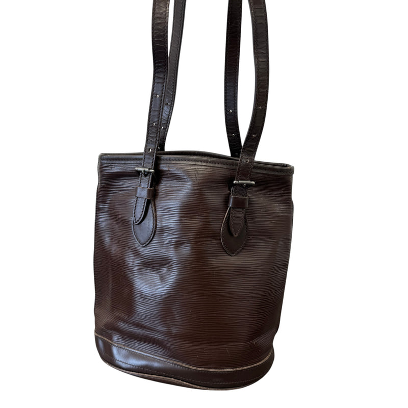 Women's Epi Petit Bucket Bag Brown