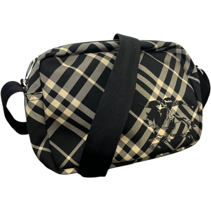 Men's Ekd Appliqué Checked Crossbody Messenger Bag Black